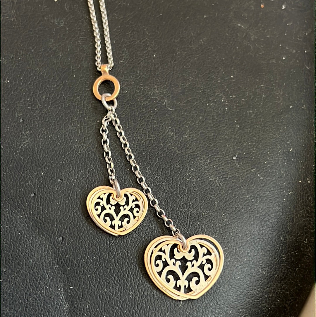 Genuine Nominations Rose Gold Filigree Heart Detail Necklace 44cm