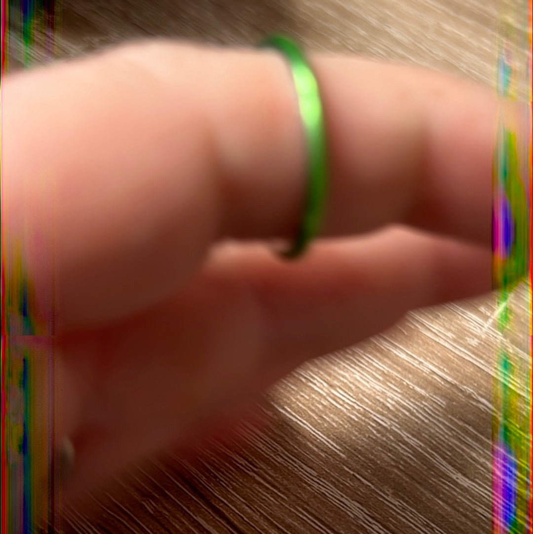 Pandora Me Ring Size 54 Laser Green Enamel OR Loop For Necklace