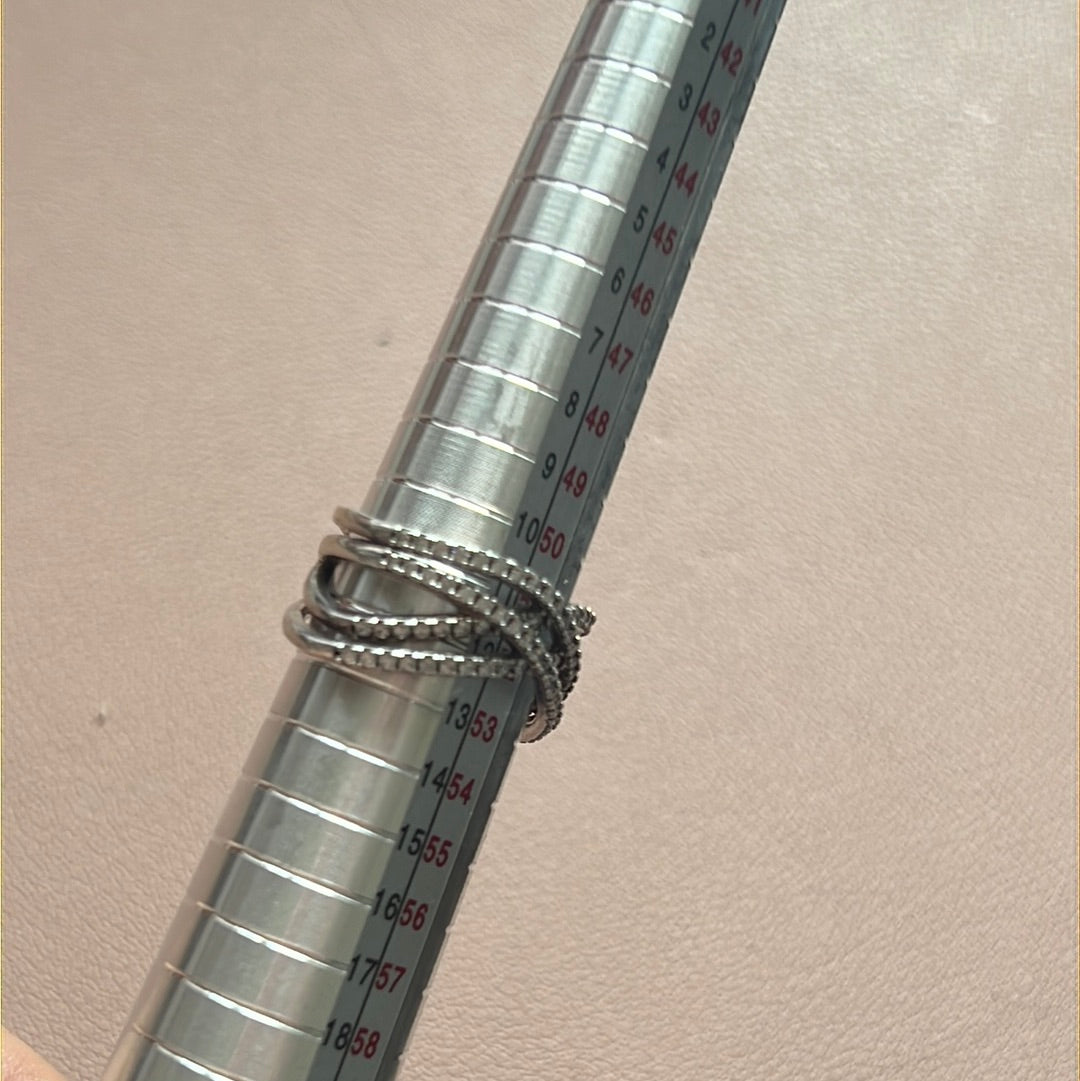 Genuine Pandora Pave Line Clear CZ Stone Ring Size 58