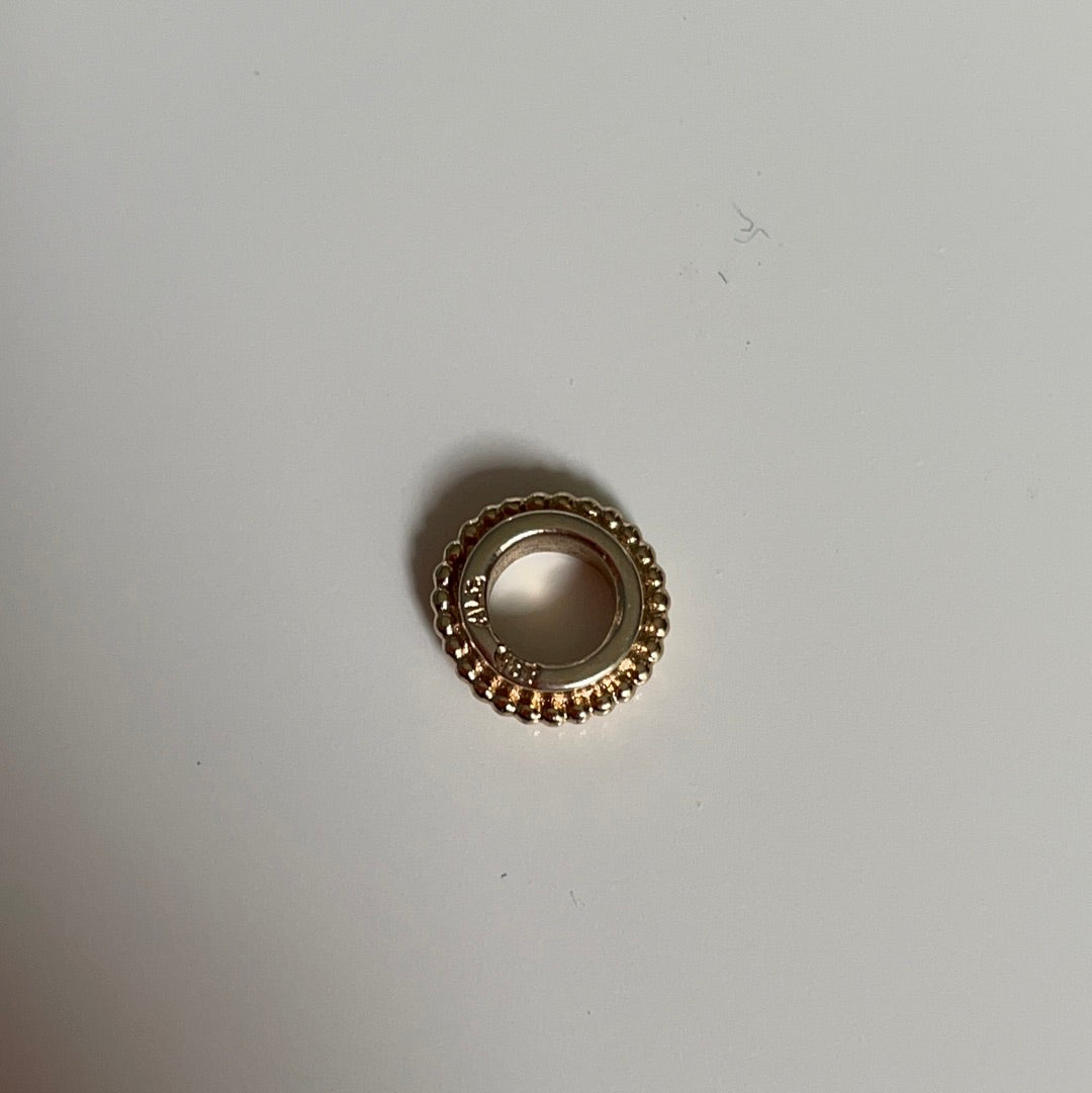 Genuine Pandora Solid 14ct Gold Sun Tiny Dotted Spacer Charm RARE HTF