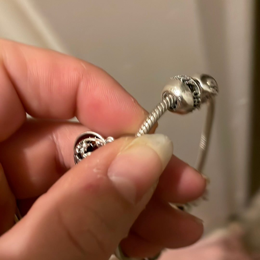 Genuine Pandora Christmas Openwork Merry Christmas Charm