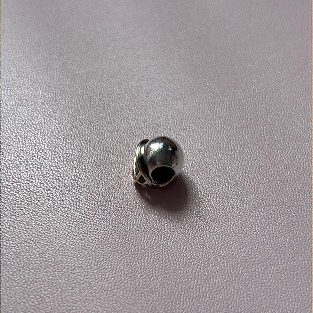 Genuine Pandora Two Tone RARE American Football Ball Helmet Charm HTF