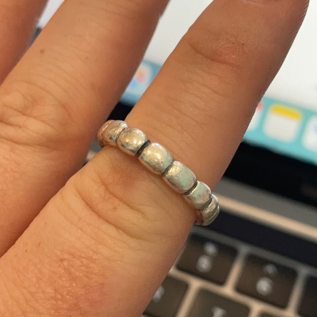 Genuine Pandora Clear CZ Stone Half and Half Ring Size