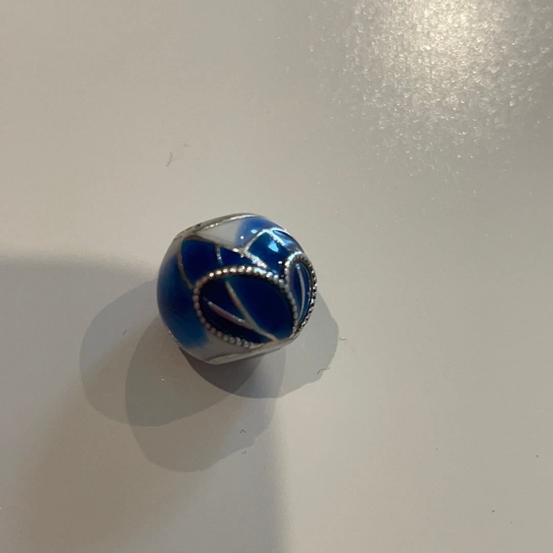 Genuine Pandora Blue Enamel Butterfly Wing Charm