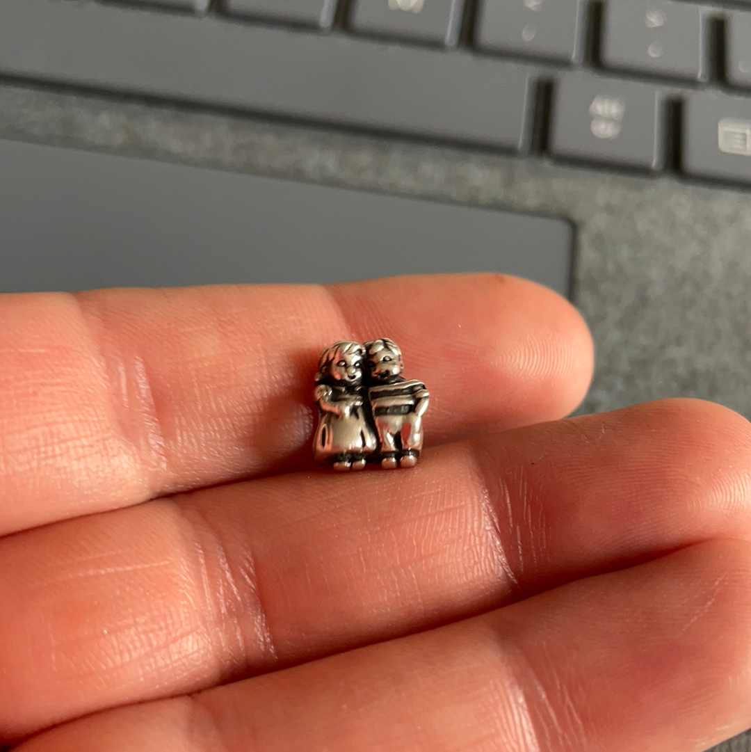 Genuine Chamilia Little Girl and Boy Charm Daughter/ Son Twins Grandchild Charm