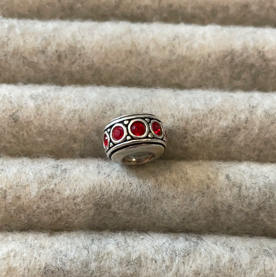 Genuine Chamilia red stone spacer