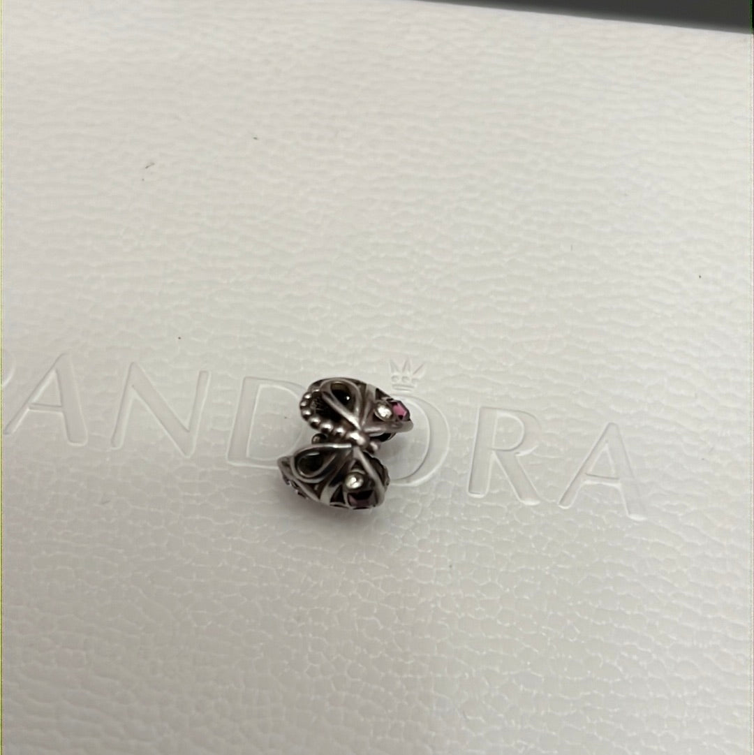 Genuine Chamilia Pave Openwork Dragonfly Charm