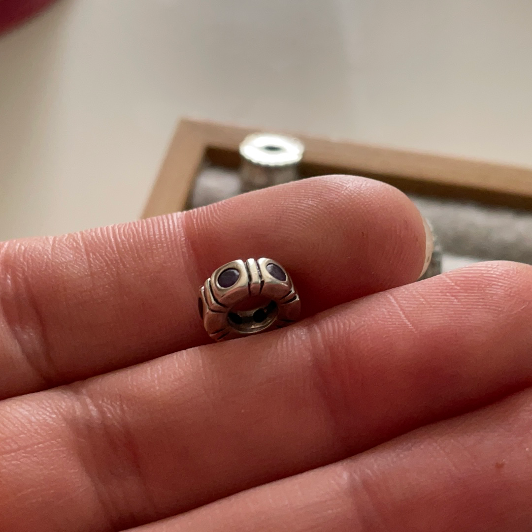 Genuine Pandora Purple Stoned Spacer