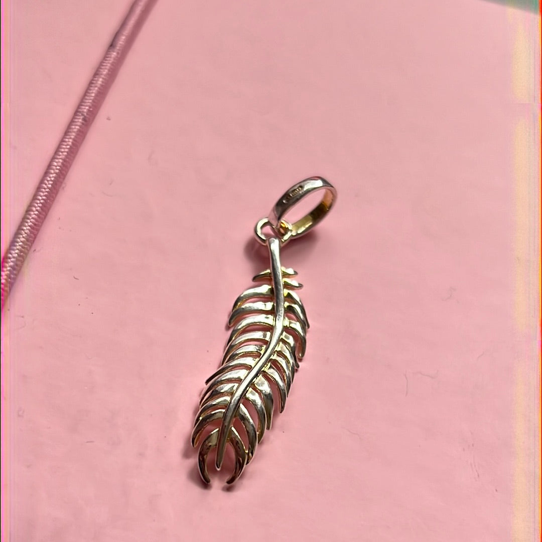 Genuine Links of London Sterling Silver Feather Charm fits on Sweetie Bracelet