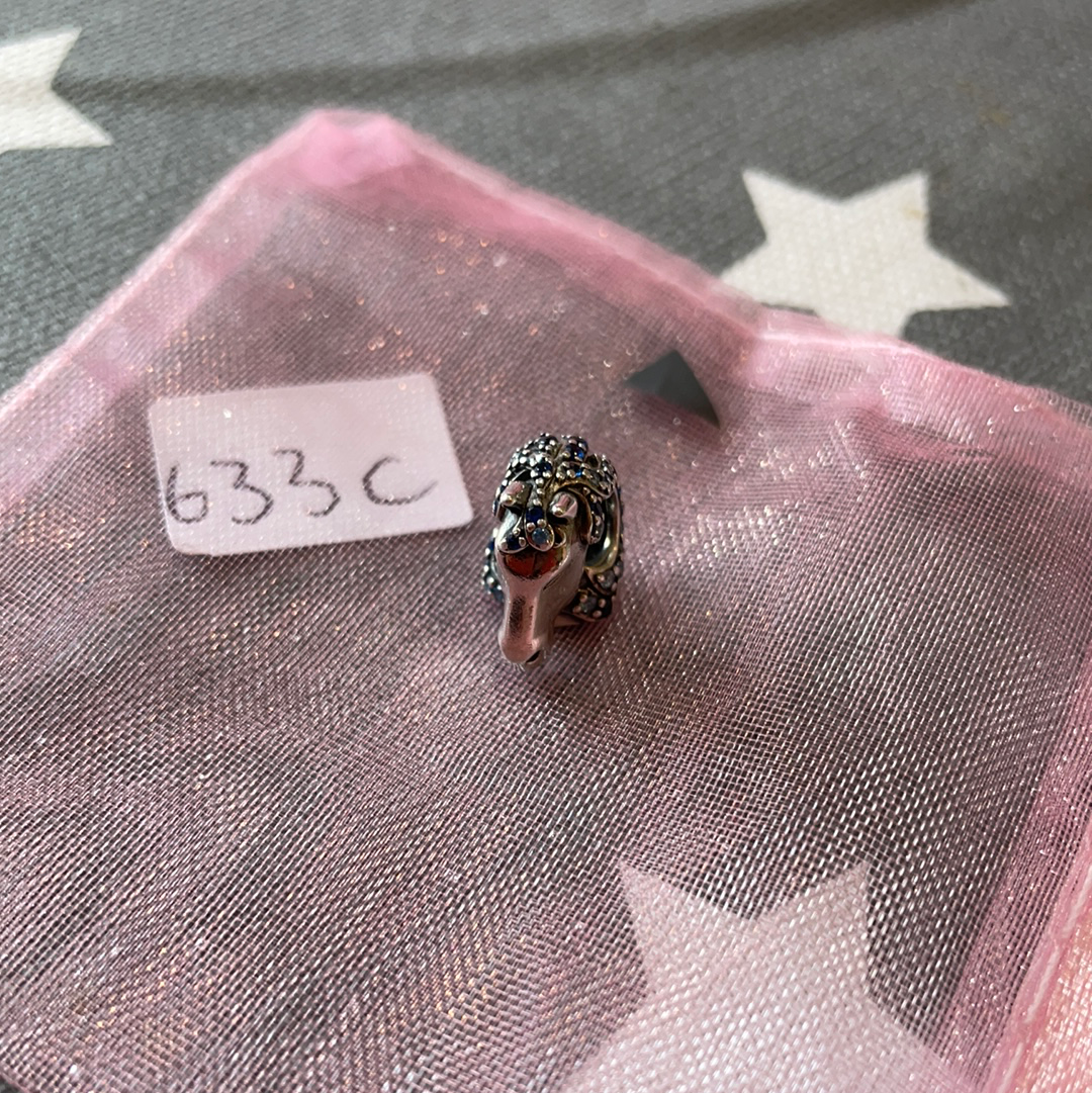 Genuine Pandora Disney Elsa Nokk Horse Frozen Pave Blue Charm