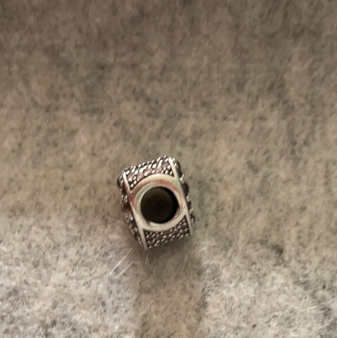 Genuine Pandora Pave Droplet Pink Heart Sparkle Charm