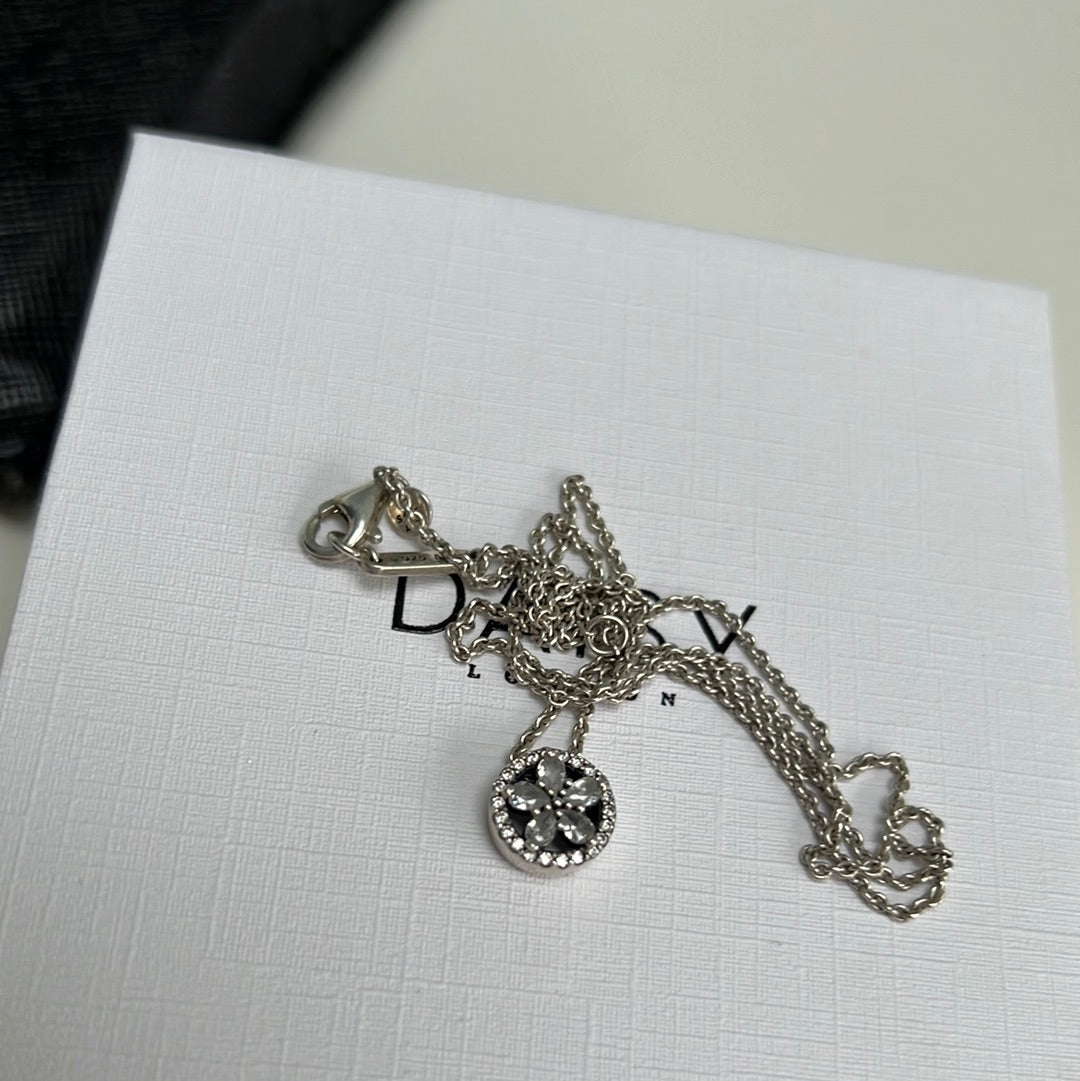 Genuine Pandora Sparkling Flower Collier Necklace
