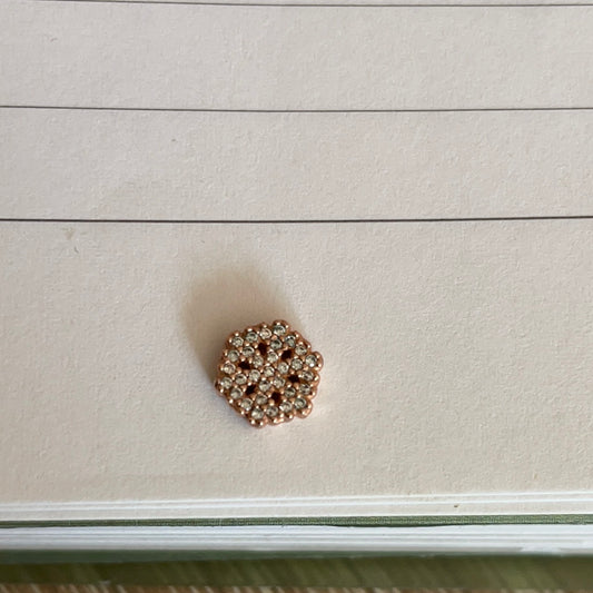 Genuine Pandora Petite Rose Gold Christmas Snowflake Pave Memory Locket Charm