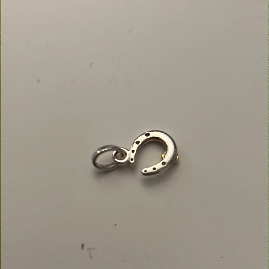Genuine Links of London Sterling Silver Two Tone Horse Shoe Good Luck Charm fits on Sweetie Bracelet