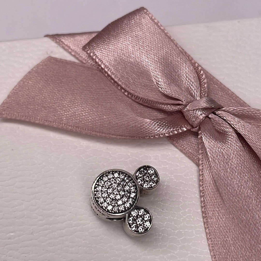 Genuine Pandora Disney Parks Exclusive Mickey Mouse Pave Ears Clip