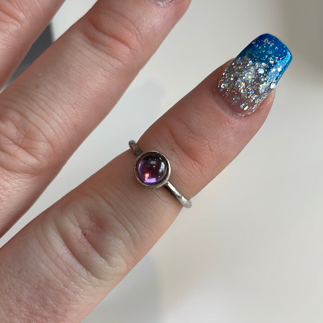 Genuine Pandora Amythst Birthstone Purple Rings Size 48 kids