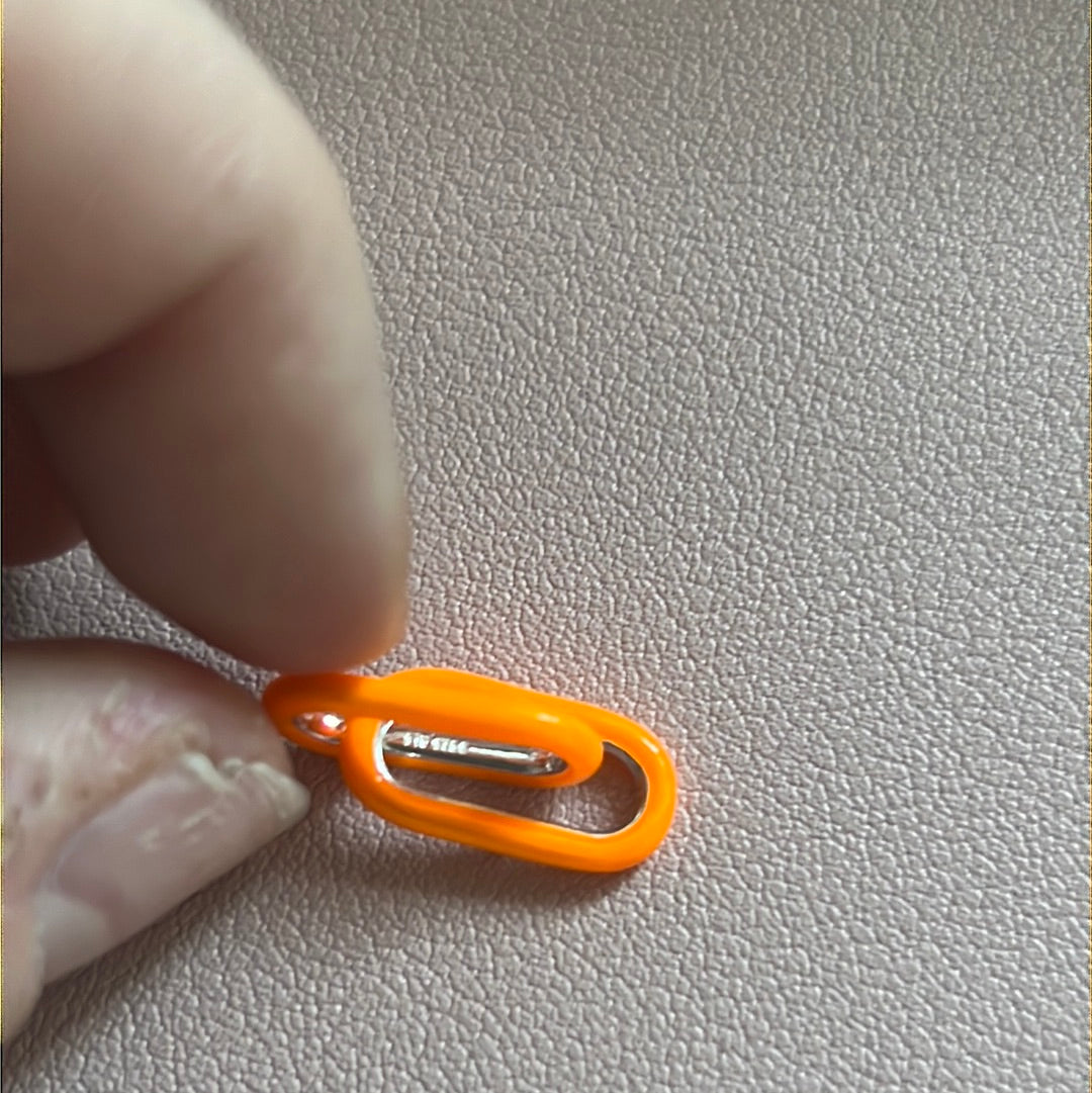 Genuine Pandora Me Essence Enamel Orange Chain Link