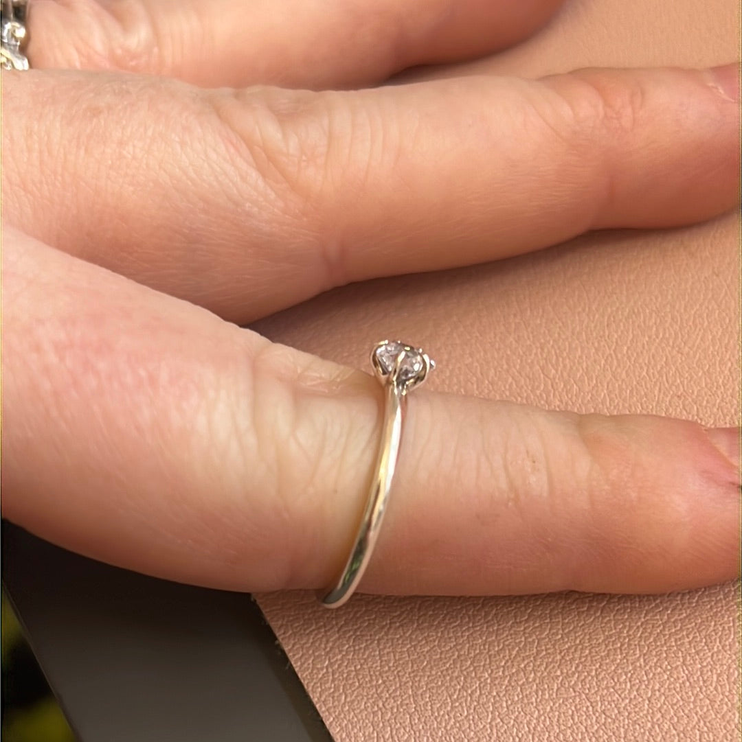 Genuine Pandora Clear Sparkling Star Celestial Solitaire Ring 56