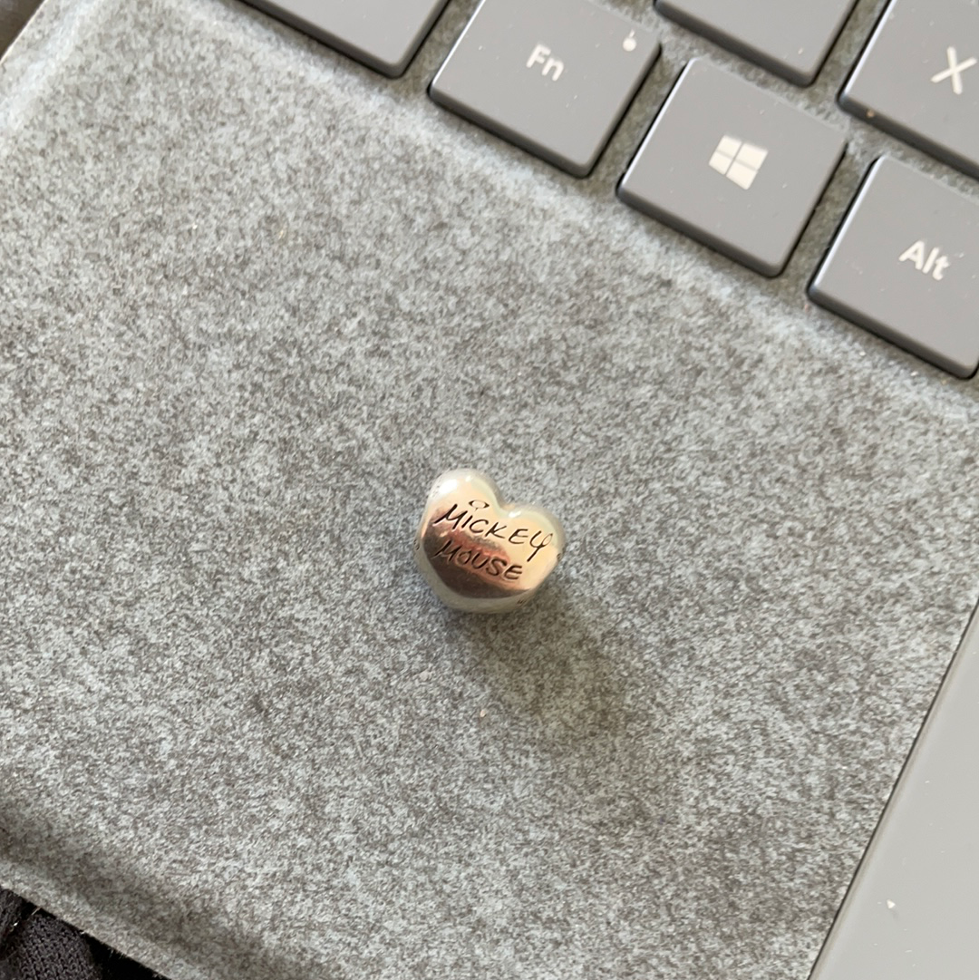 Genuine Pandora Disney Parks Mickey Heart Signature Charm