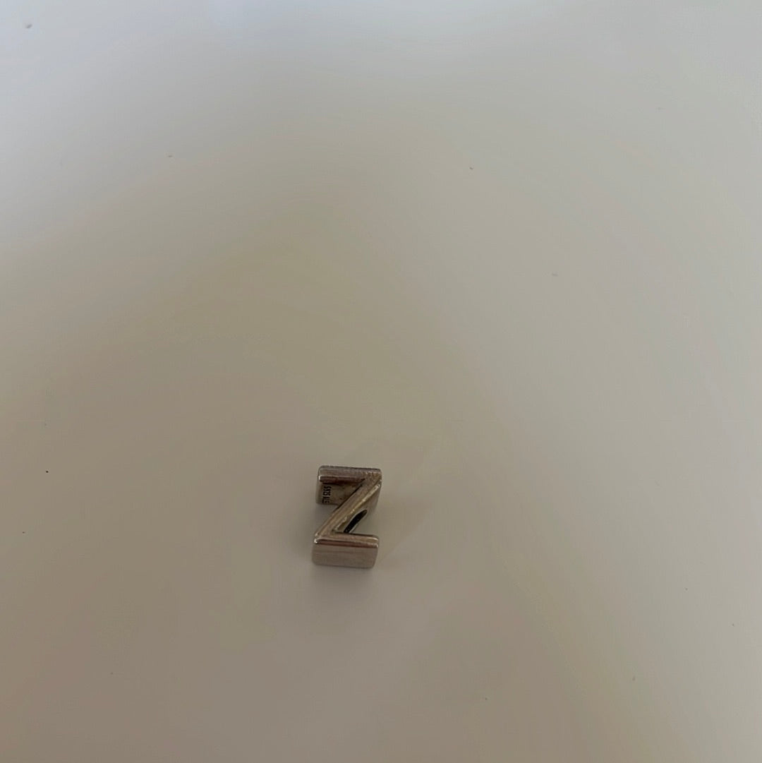 Genuine Pandora Letter Z Charm With Hearts