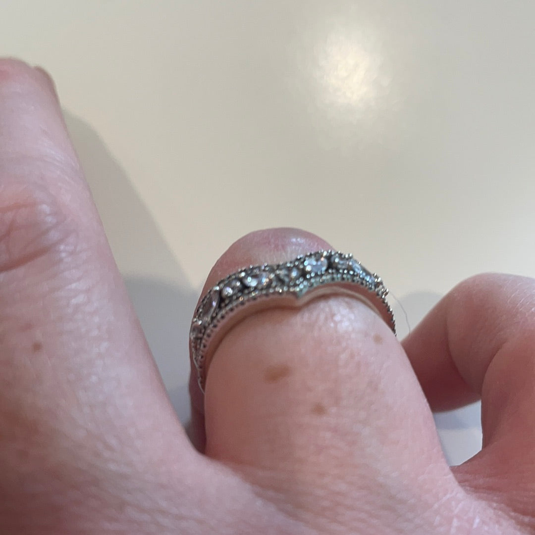 Genuine Pandora Double Wishbone Marquise Wishbone Ring Size 52