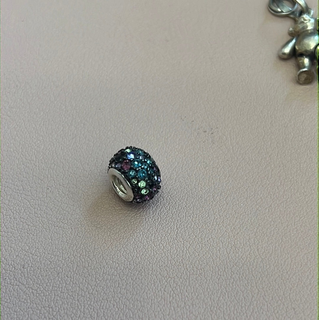 Genuine Chamilia Multi-Coloured Pave Ball charm