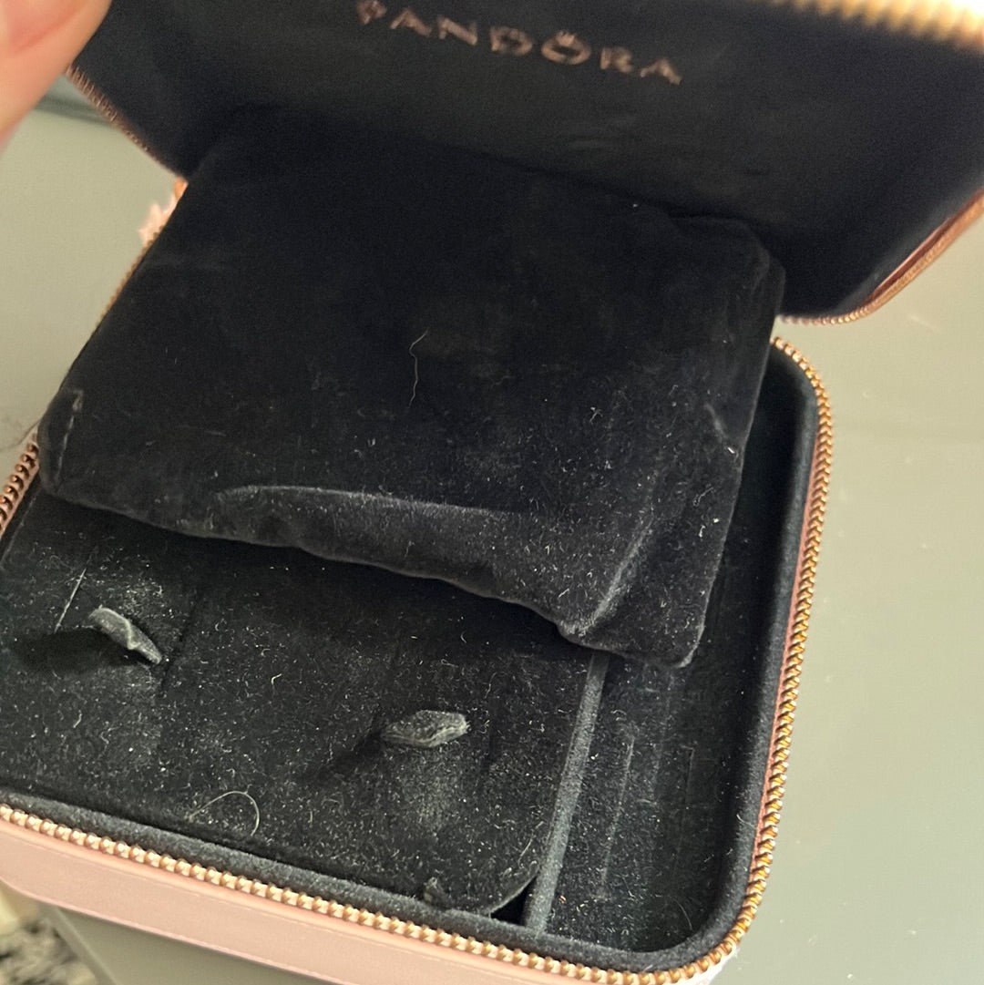 Genuine Pandora 2017 Mother’s Day Square Pink Travel Jewellery Storage Box