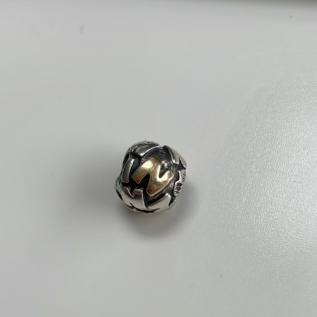 Genuine Pandora Retired Golden Letter N