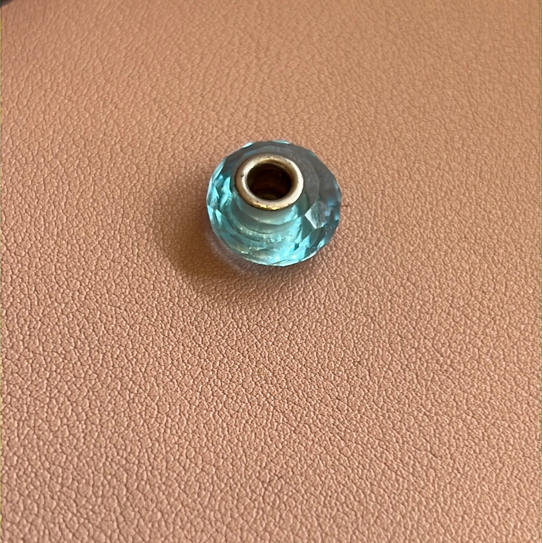 Genuine Chamilia Blue Faceted Murano Charm