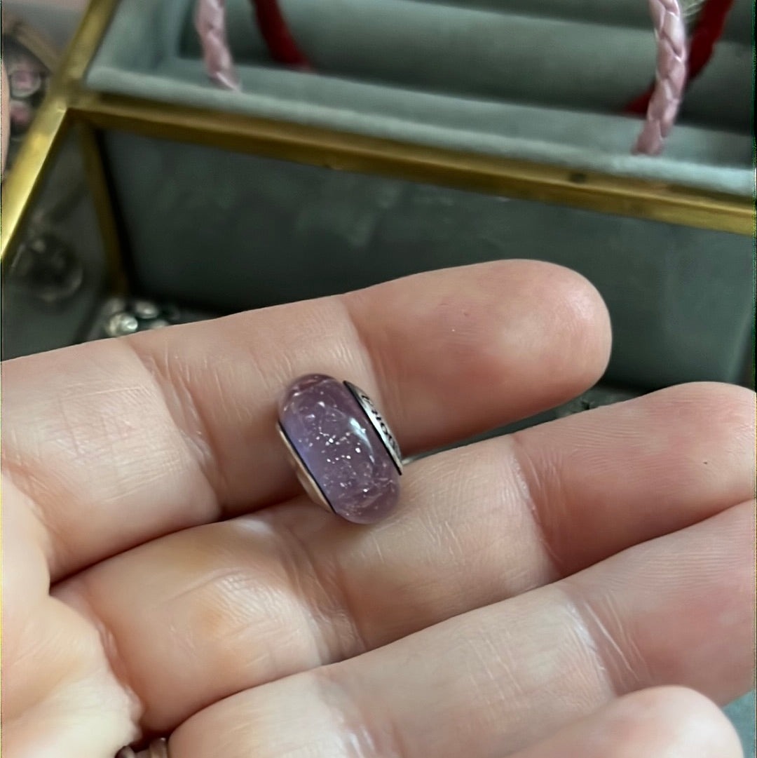 Genuine Pandora Disney Princess Glow in the Dark Rapunzel Murano Charm