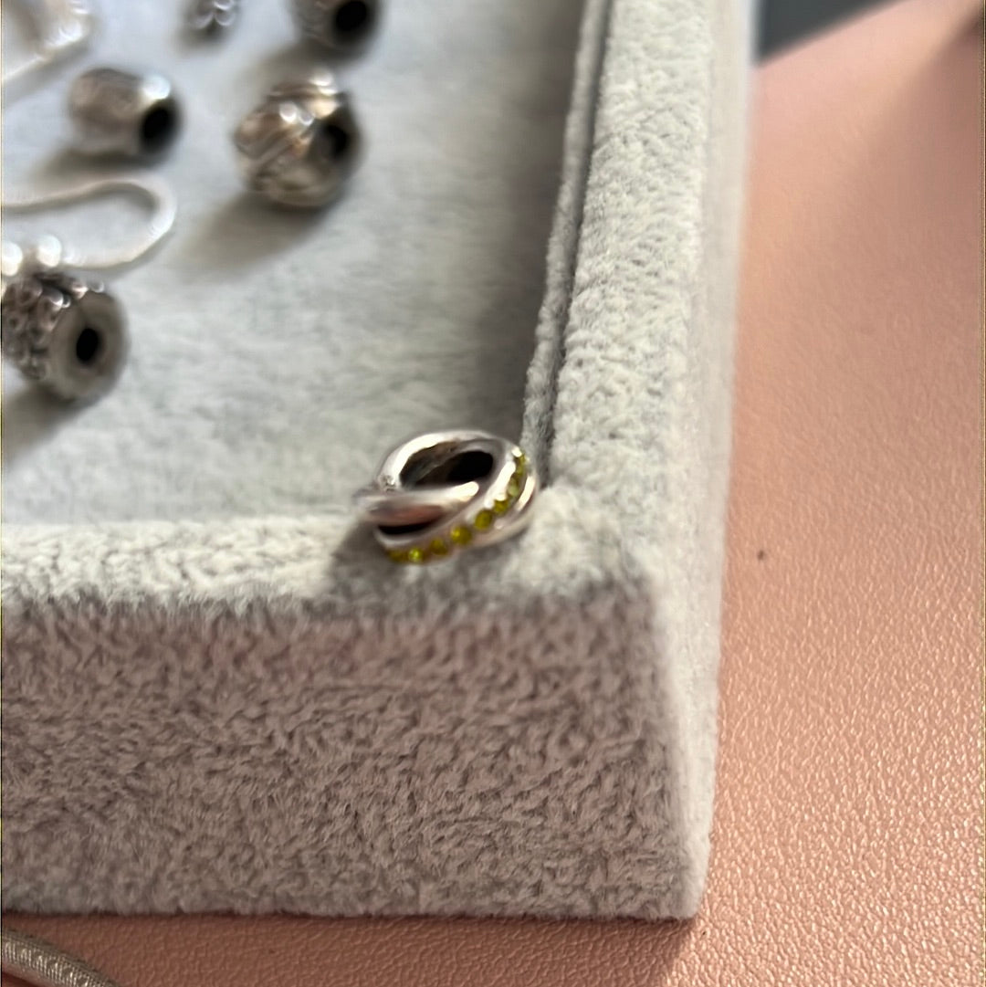 Genuine Chamilia Clear Stone Encircled Spacer