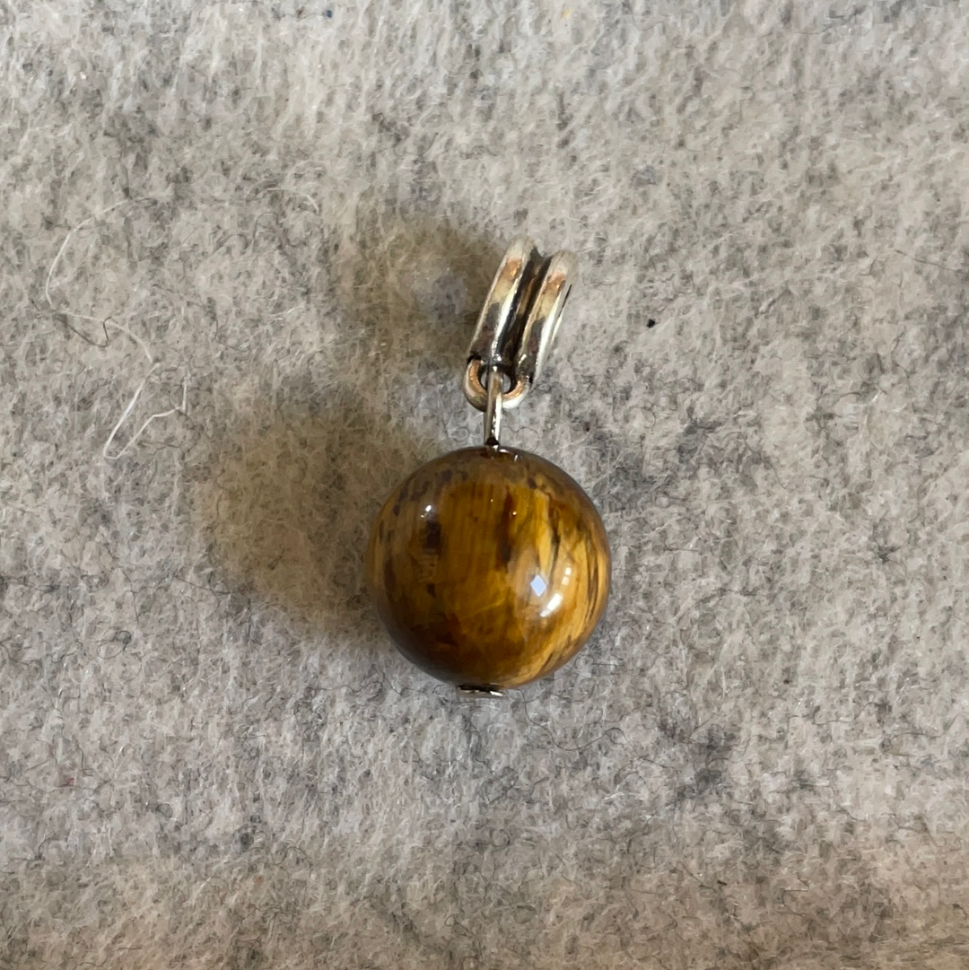 Unbranded Brown Round Dangle Charm