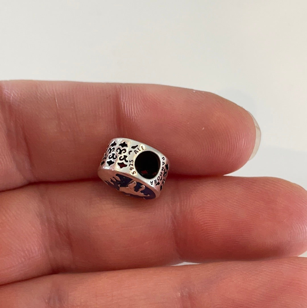 Genuine Pandora Disney Blue Enamel Aladdin Scene 'You Fill My World With Wonder'