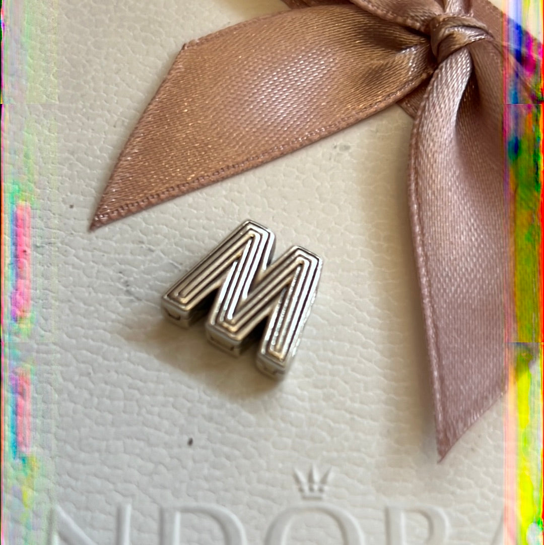 Genuine Pandora Reflexions M or W Letter Clip