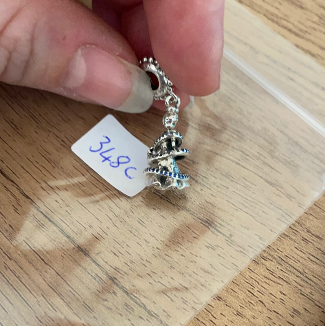 Genuine Pandora Disney Cinderella Twirl Dangle Charm