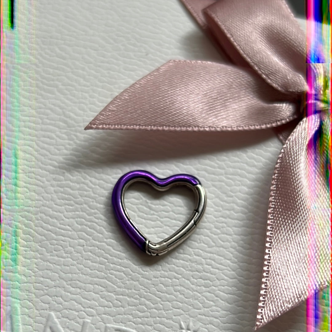 Genuine Pandora Me Purple Enamel Heart Connector Styling Charm