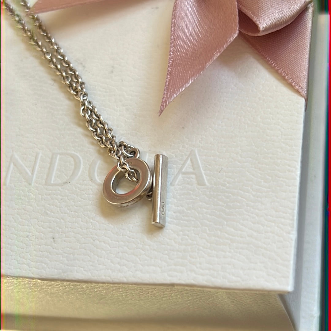 Genuine Links of London Sterling Silver T-Bar Charm Bracelet 19cm