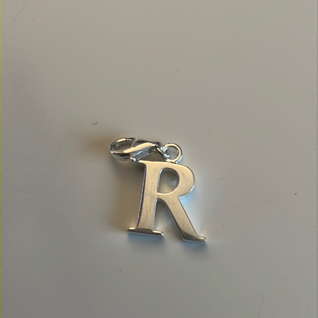 Genuine Thomas Sabo Sterling Silver Letter R Initial Clip Charm