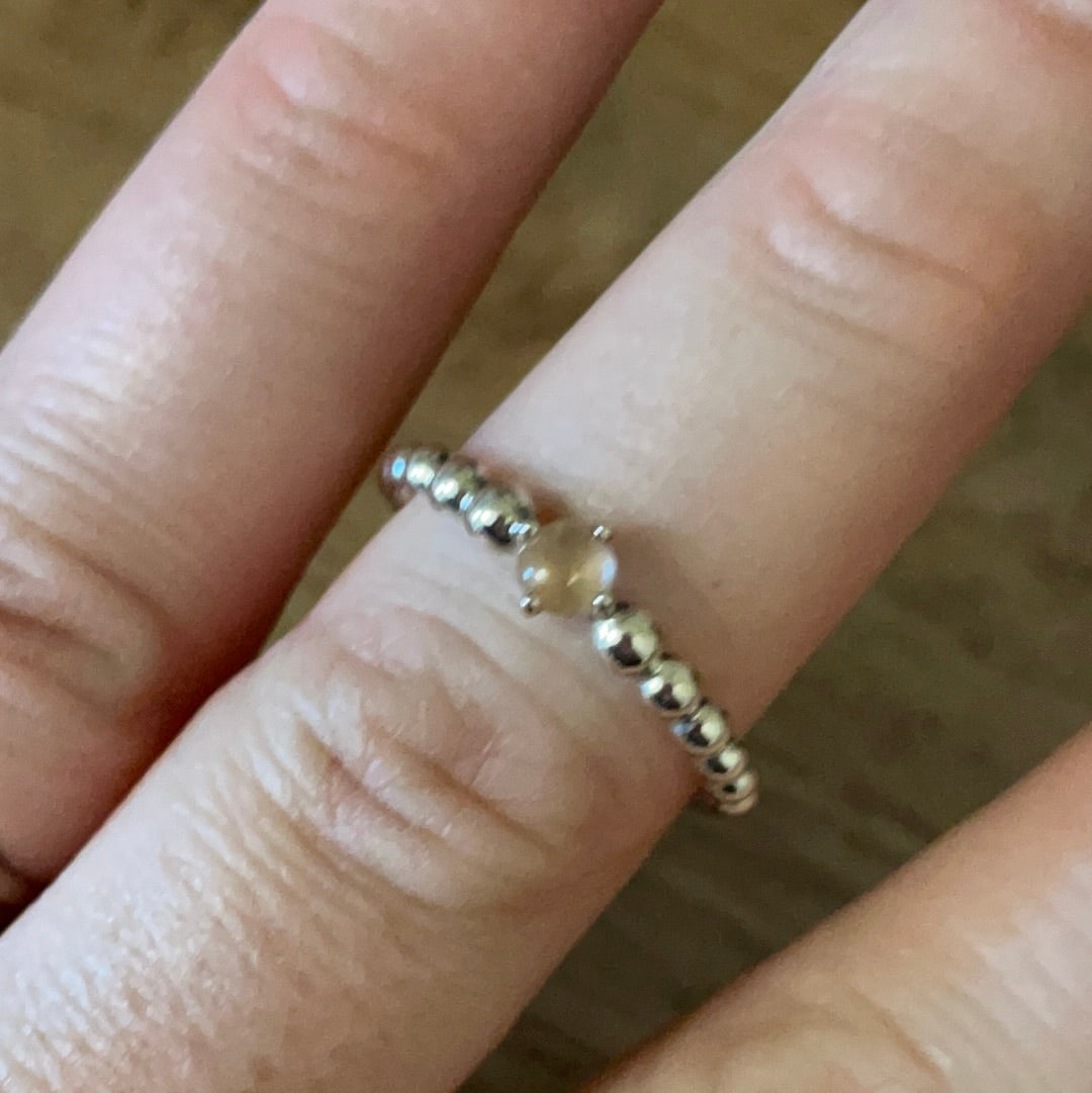 Genuine Pandora New Style Pale Pink Birthstone Ring 54