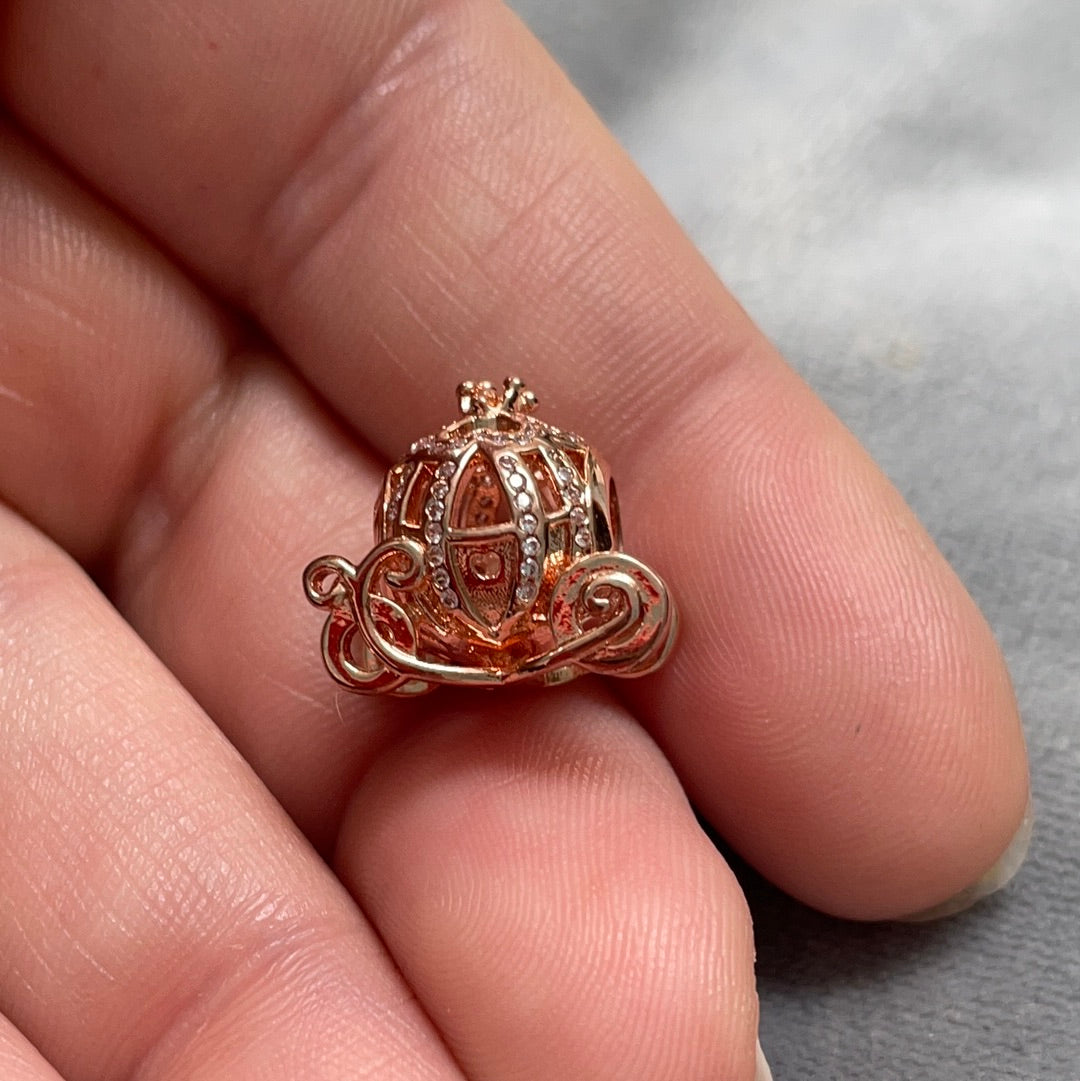 Genuine Pandora Rose Gold Disney Princess Cinderella Carriage