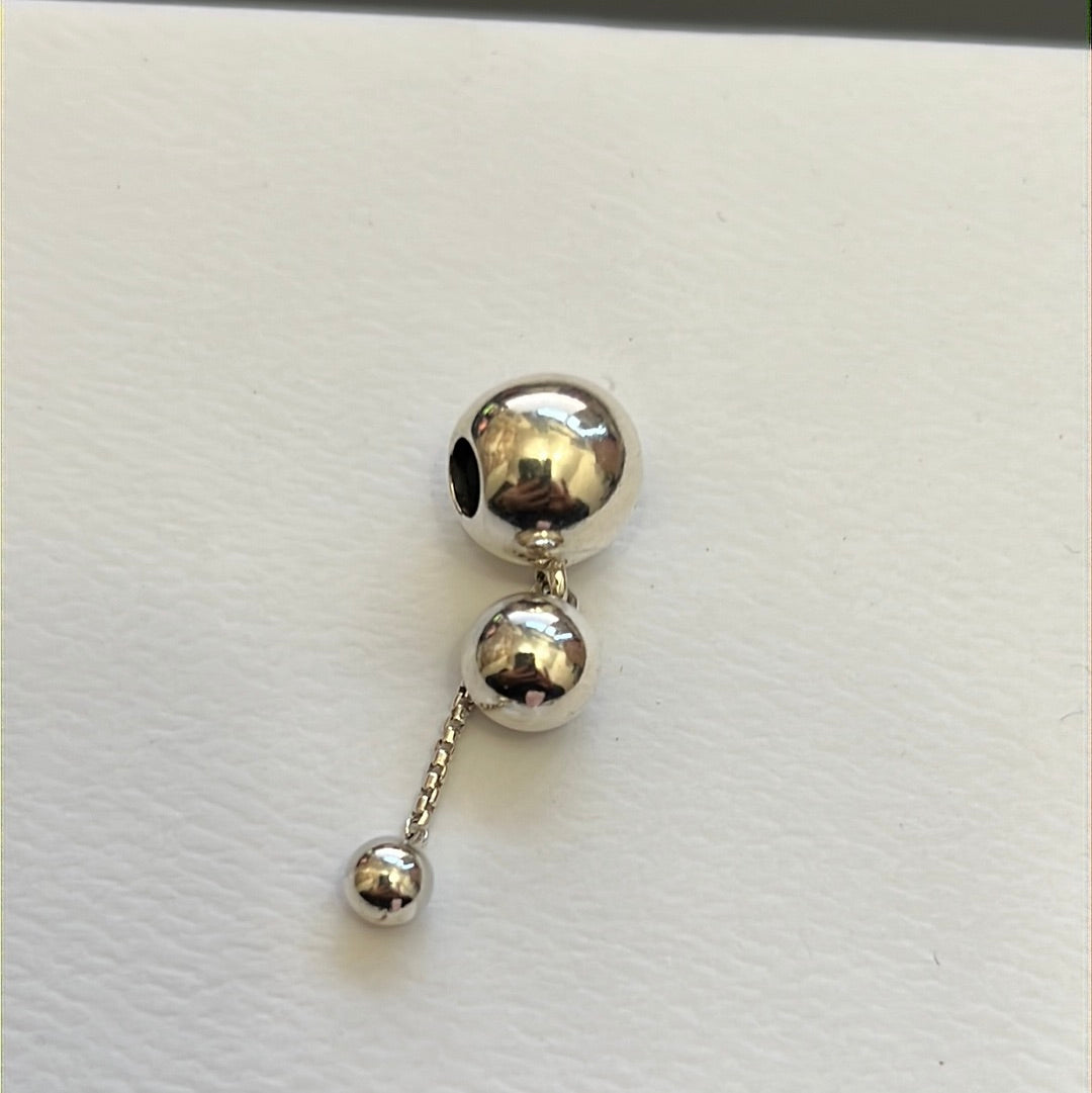 Genuine Pandora Plain String of Beads Ball Pendant Charm Dangle