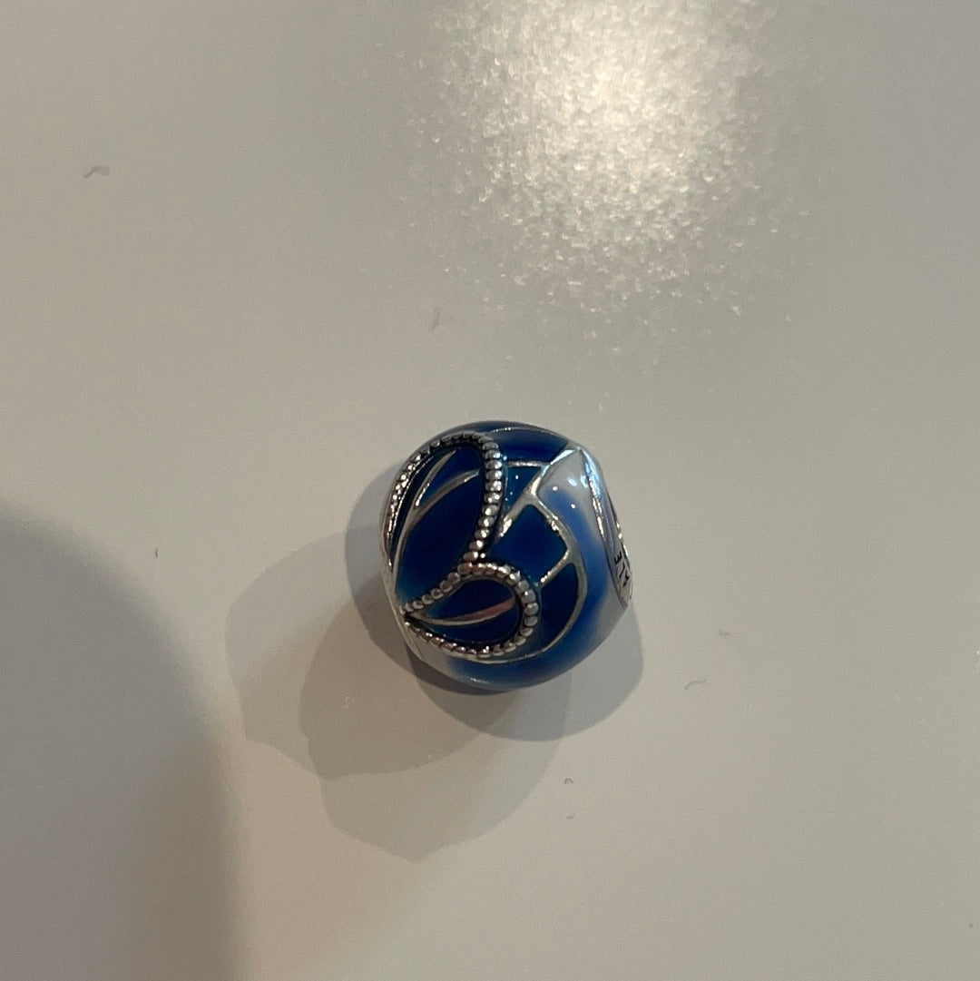 Genuine Pandora Blue Enamel Butterfly Wing Charm