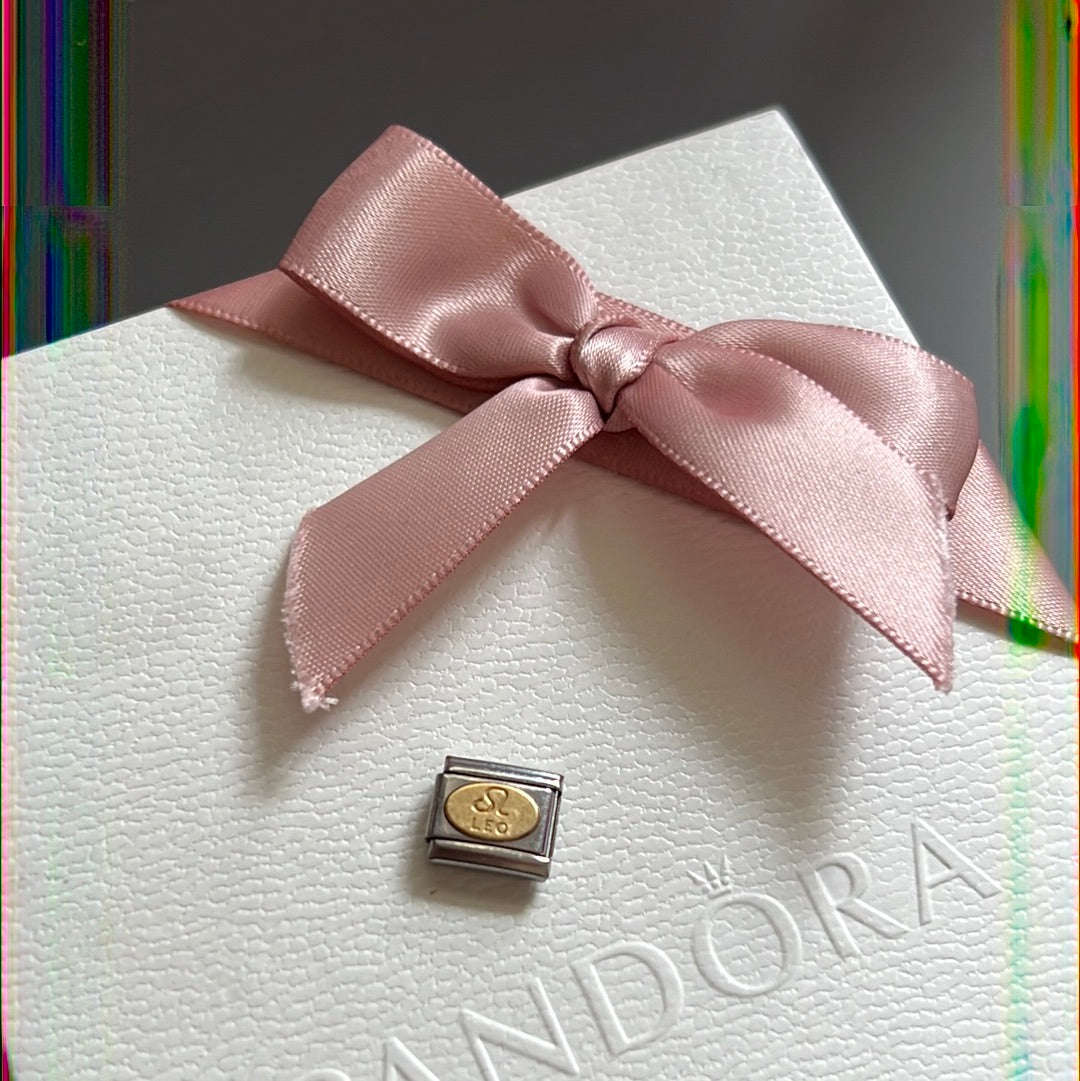 Genuine Nominations Silver Link Gold Leo Horoscope Charm