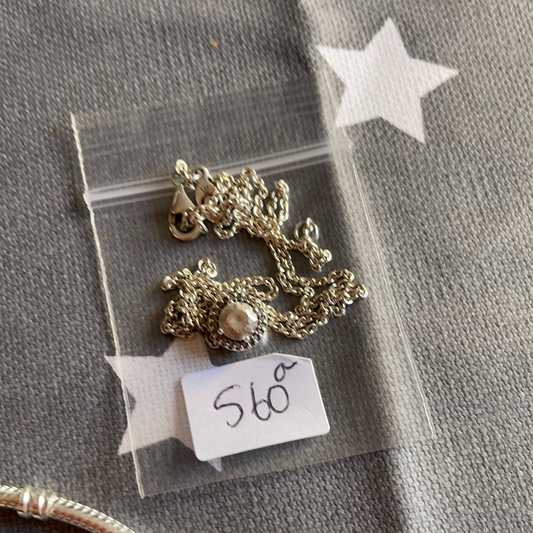 Genuine Pandora Small Dainty Pave Circle CZ Necklace