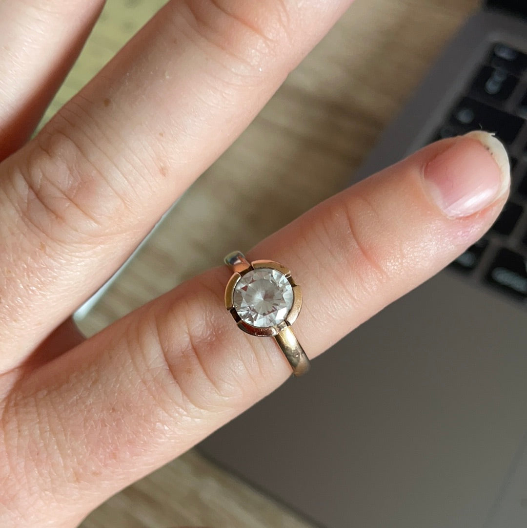 Thomas Sabo Rose Gold Clear Stone CZ Eternity Ring Size 54 VARIOUS STYLES