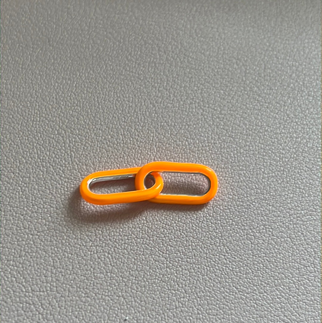 Genuine Pandora Me Essence Enamel Orange Chain Link