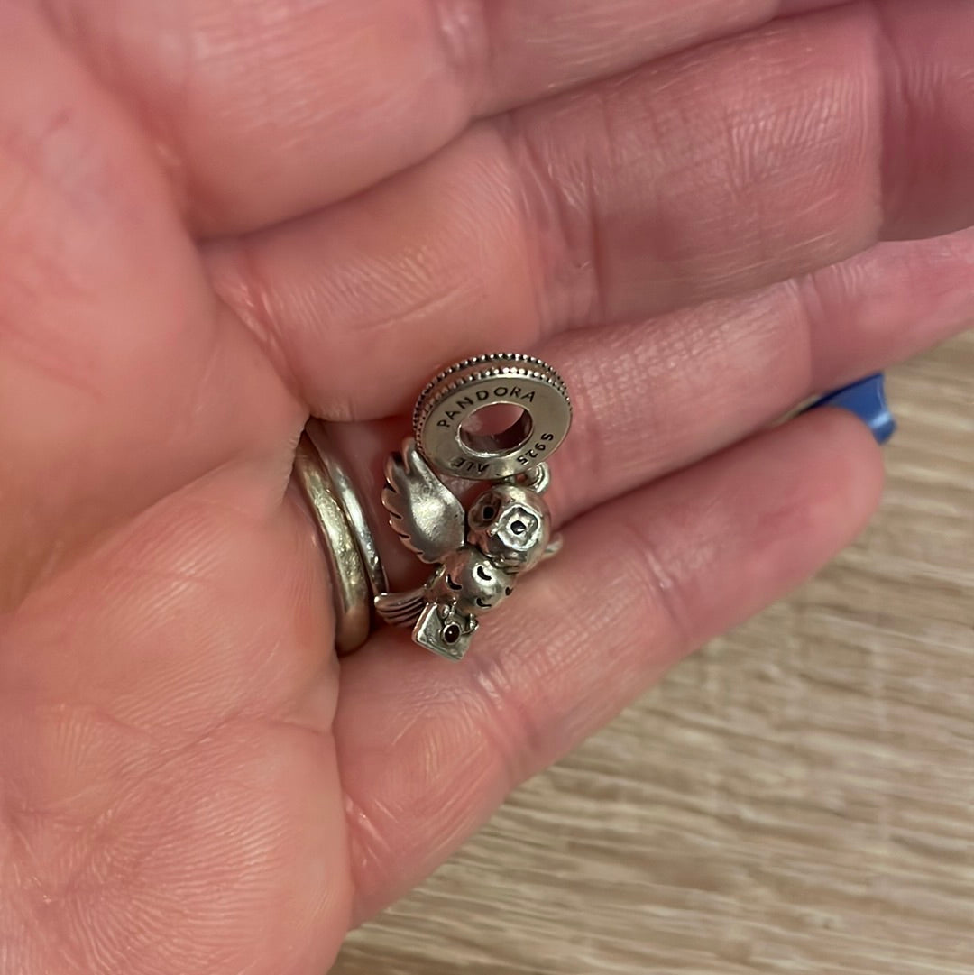 Genuine Pandora Harry Potter Hedwig Owl with Letter Charm
