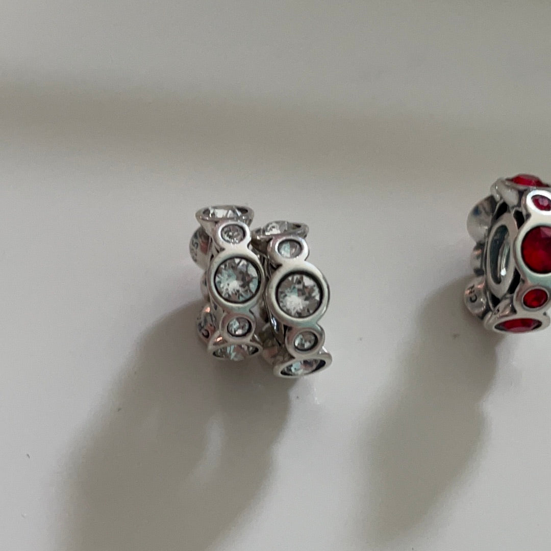 Genuine Chamilia Beautiful Dotted Stone Spacer Charm in Different Colours