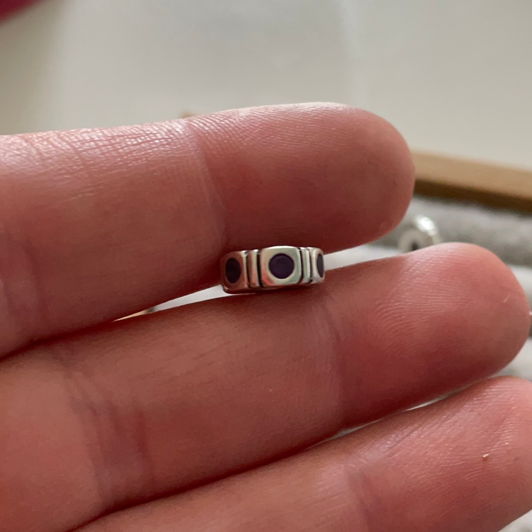 Genuine Pandora Purple Stoned Spacer