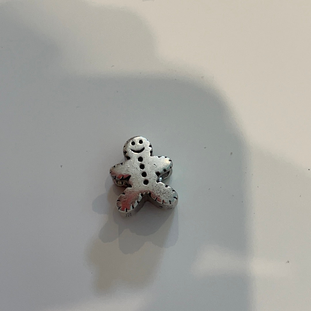 Genuine Chamilia Gingerbread Man Christmas Charm